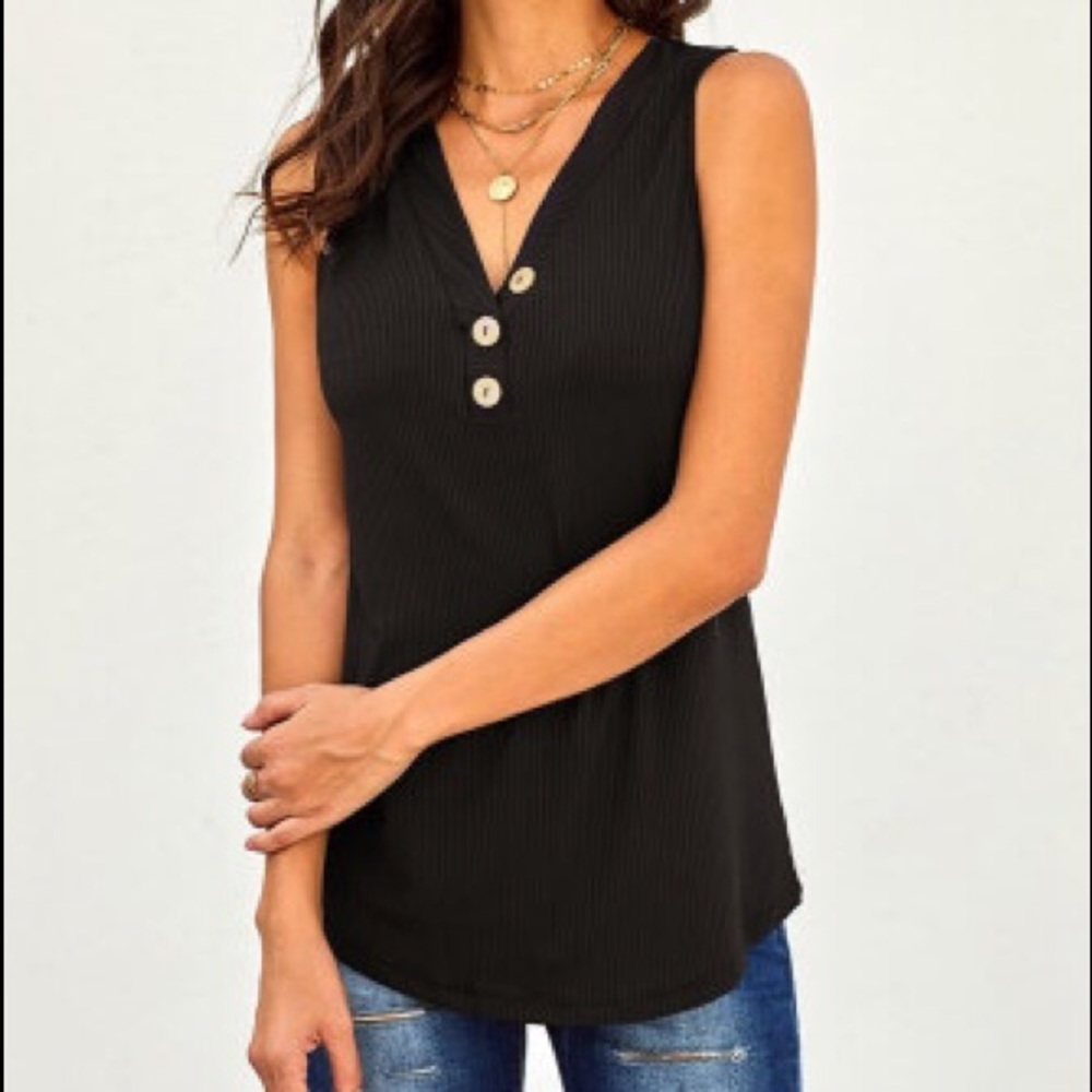 Black 3 button tank